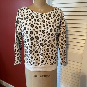 J CREW | animal print boxy sweatshirt S